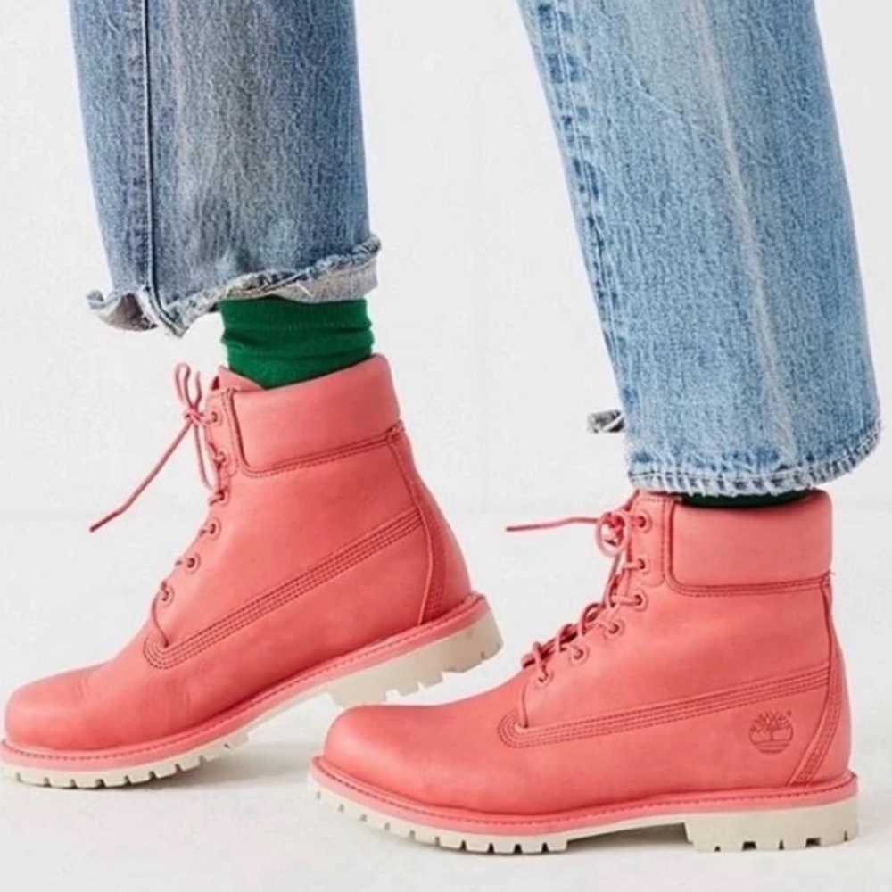 Timberland Women's Coral Lace-Up Leather Boots